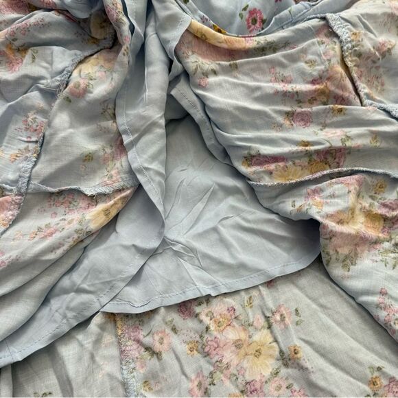 Rewind High Low Robin Blue Maxi Sundress  Sweetheart Neckline Flutter Sleeve - Picture 8 of 9